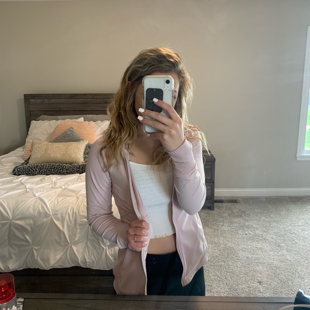 light pink Apana yoga jacket